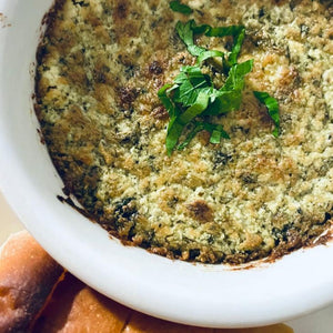 Three Cheese Garlic Spinach Dip